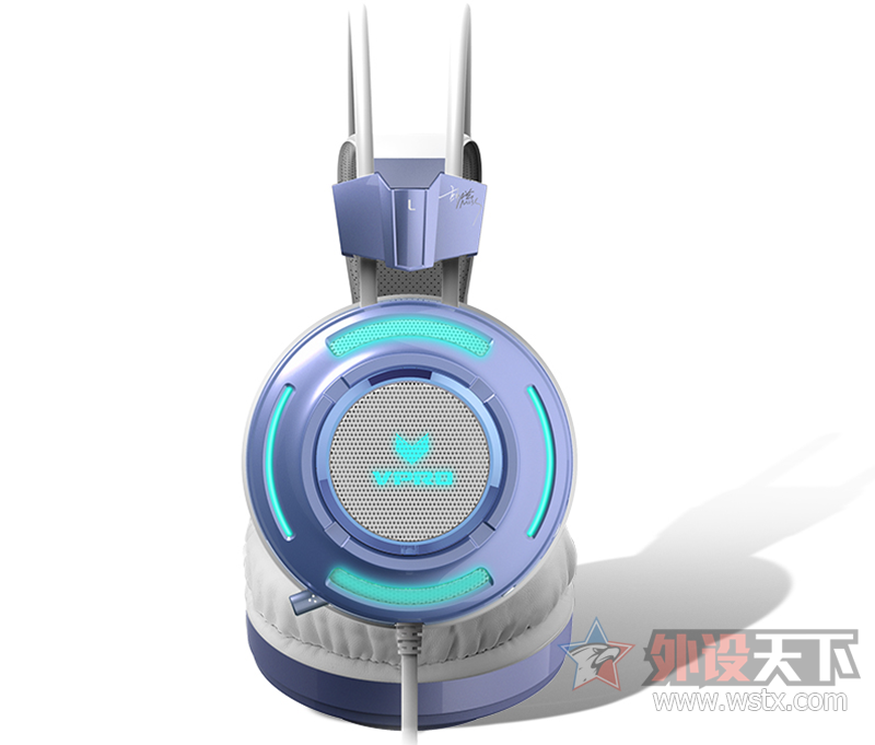 蓝情蜜语  雷柏VH200游戏耳机Miss定制版上市
