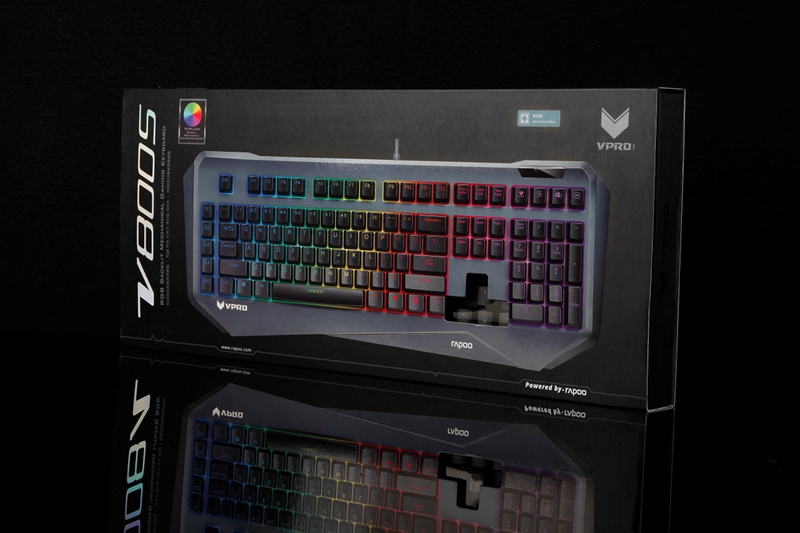 雷柏V800S RGB幻彩背光机械键盘高清图赏     
