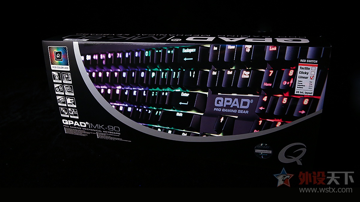 QPAD MK-90机械键盘评测 顶级RGB灯光之美