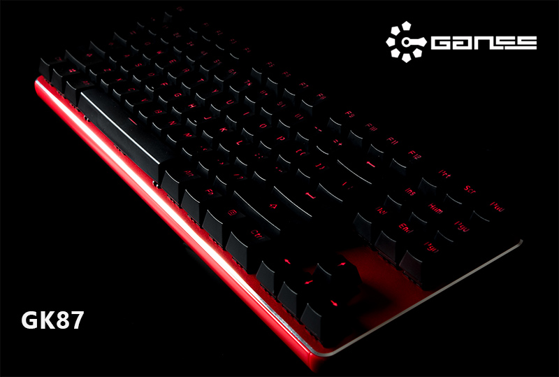 高斯GANSS发布GK87 360度RGB彩光背光机械键盘