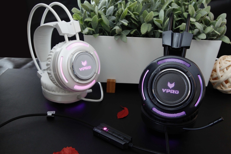 RGB智能振动 听雷柏VH600虚拟7.1声道游戏耳机