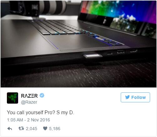 RazerٷTwitter˺򷢲۱ں  