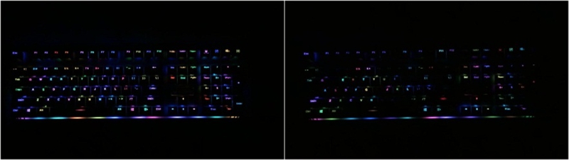 雷柏V720S幻彩RGB游戏机械键盘背光设置
