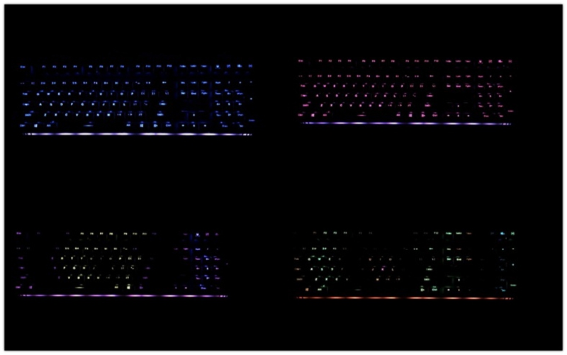 雷柏V720S幻彩RGB游戏机械键盘背光设置
