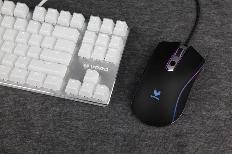 雷柏V500S冰晶版+V29S经典黑白配 雅致清新