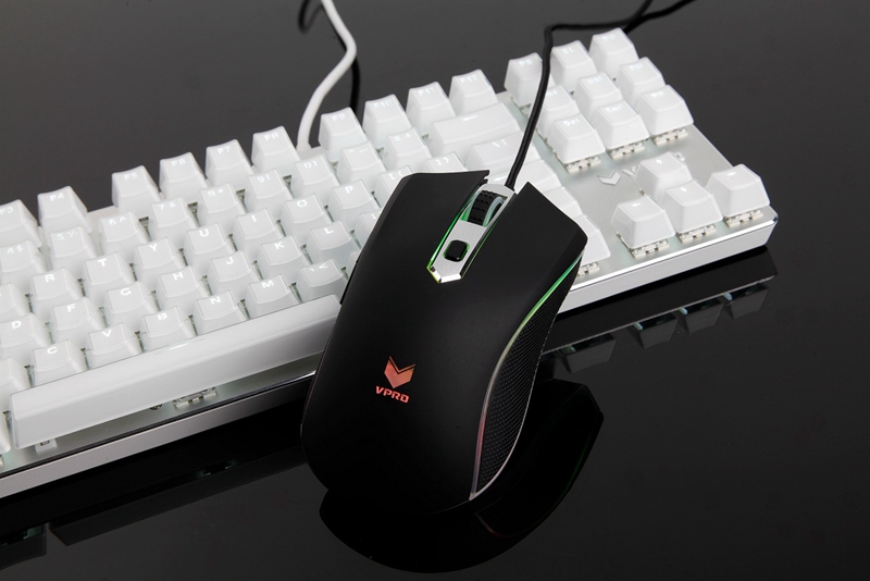 雷柏V500S冰晶版+V29S经典黑白配 雅致清新