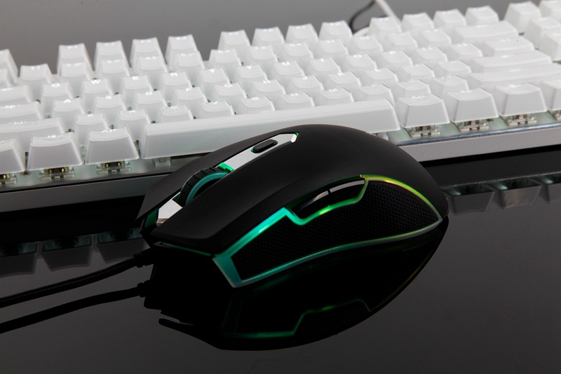 雷柏V500S冰晶版+V29S经典黑白配 雅致清新