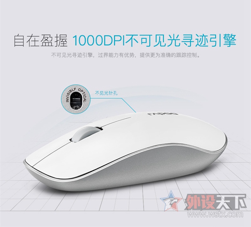轻薄至美 雷柏3500P无线光学鼠标详情