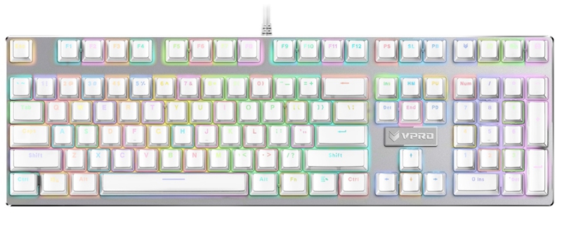 雷柏V700RGB冰晶版幻彩背光游戏机械键盘上市