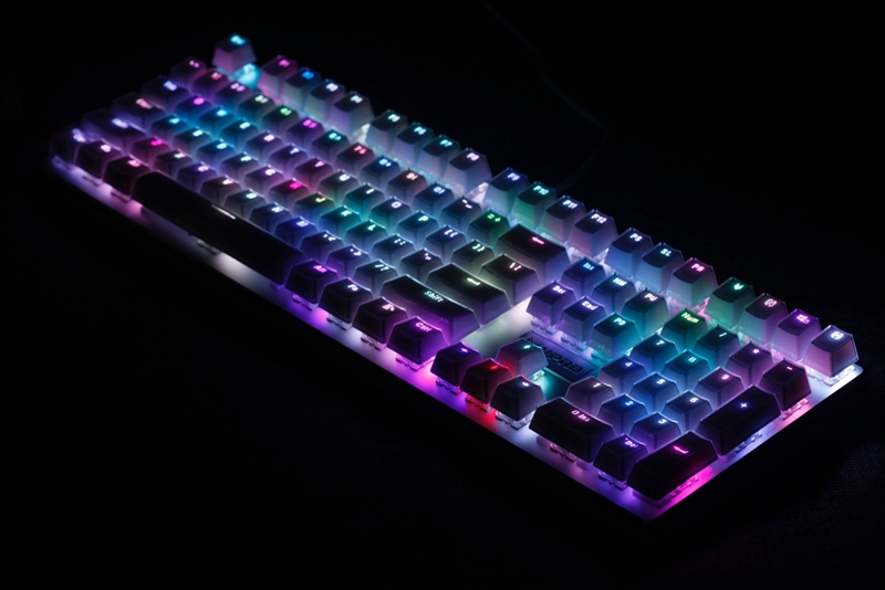雷柏V700RGB冰晶版幻彩游戏机械键盘参数介绍