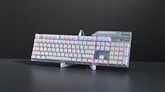 雷柏V700DIY热插拔型RGB背光游戏机械键盘视频