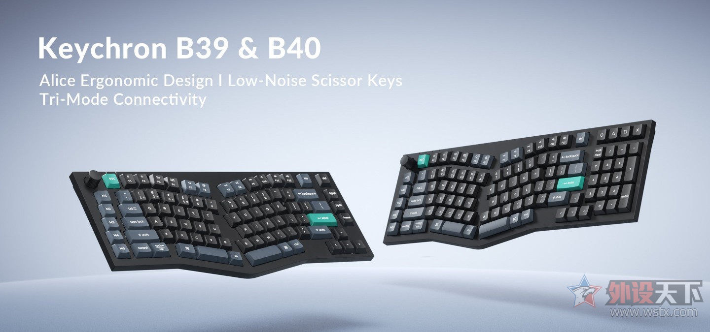 Keychron�Ƴ�Alice���ֵ�B39/B40����        